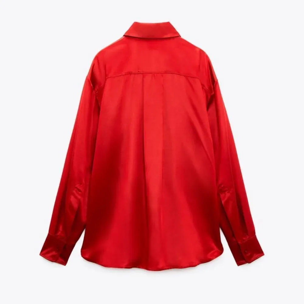 ZARA PURE SILK MODEST BLOUSE - NWT - Picture 2 of 4